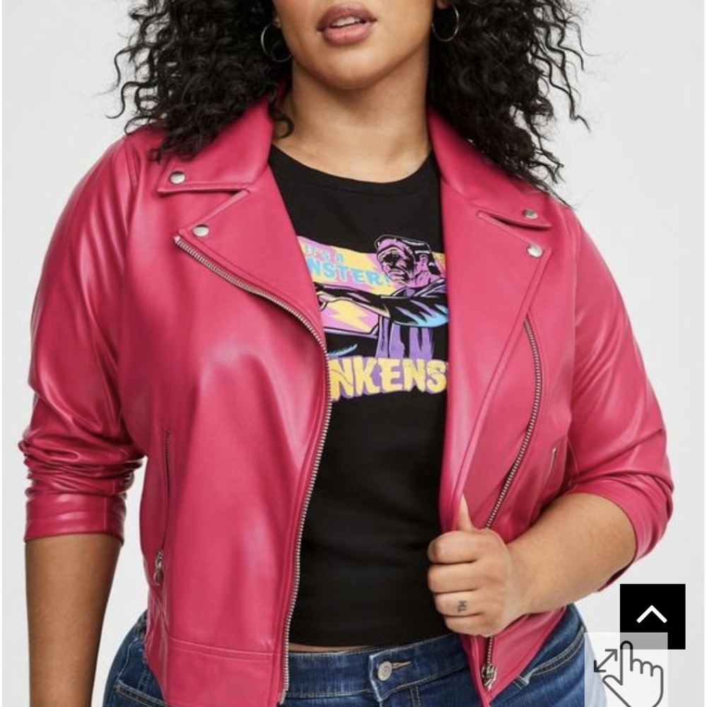 Torrid Faux Leather Pink Jacket